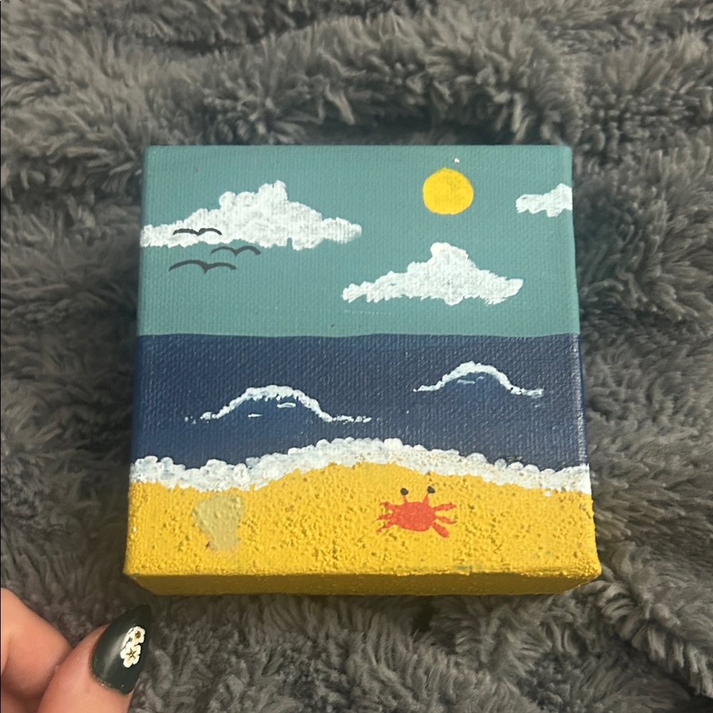 Beach Scene Canvas Art 4x4